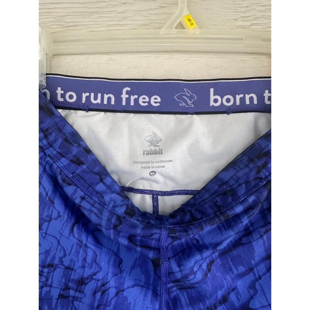 Rabbit Born to Run Free Men's Blue Camo Running Shorts - Medium